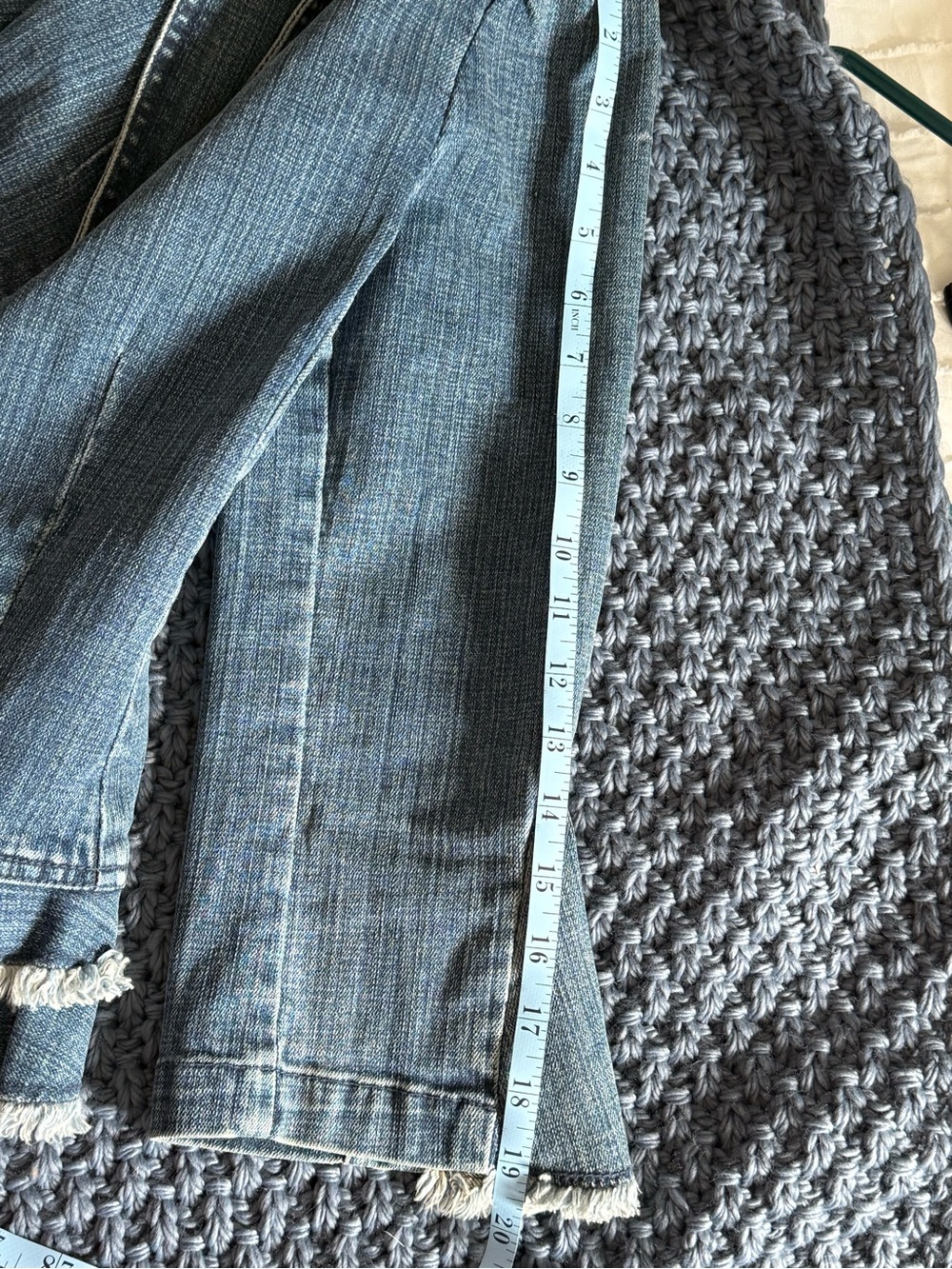 Laundry by Shelli Segal Y2K Denim Ruffle Jacket Size 10 - Picture 12 of 16